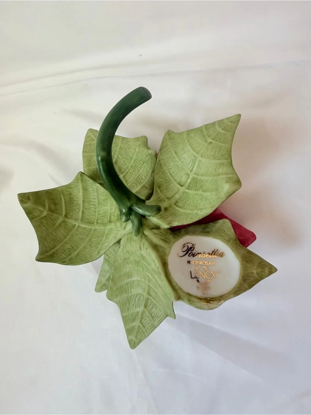 Lenox Garden Poinsettia 1991 Porcelain Flower Figurine 4.75” Original Box
